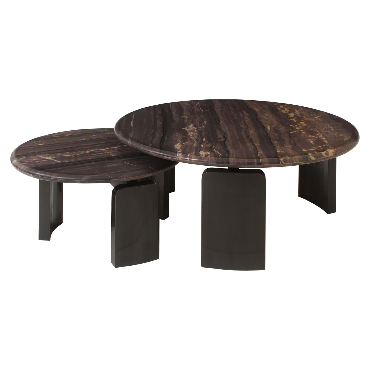 Stolik kawowy Menton bordowy – zestaw 2 szt. – Richmond Interiors