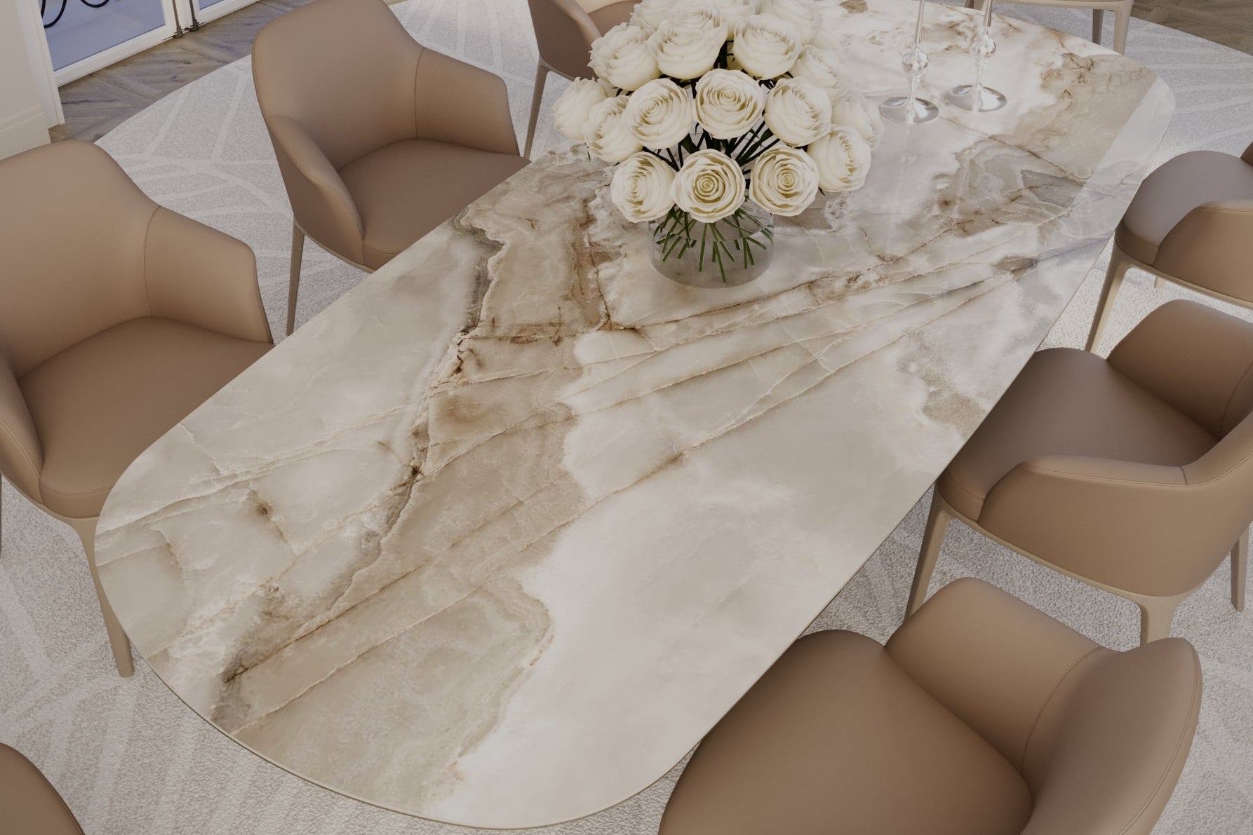 DONATELLA CERAMIC elegancki stół spiekowy do ekskluzywnych wnętrz