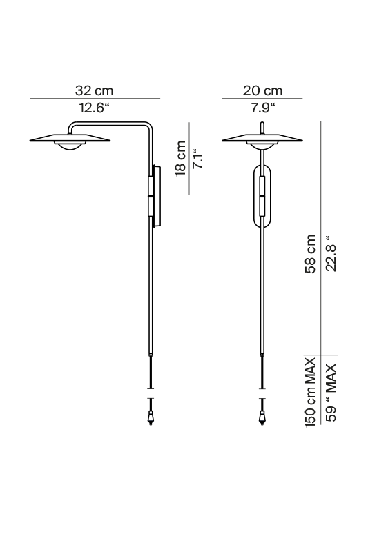 Koinè – rysunek wymiarowy – Luceplan