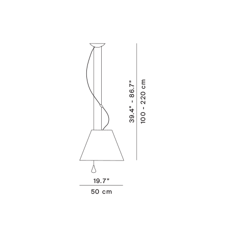 Lady Costanza – rysunek wymiarowy – Luceplan