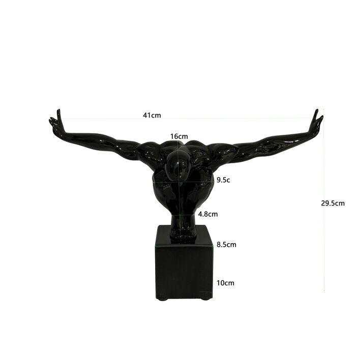 Athlet – dekoracyjna figurka czarna