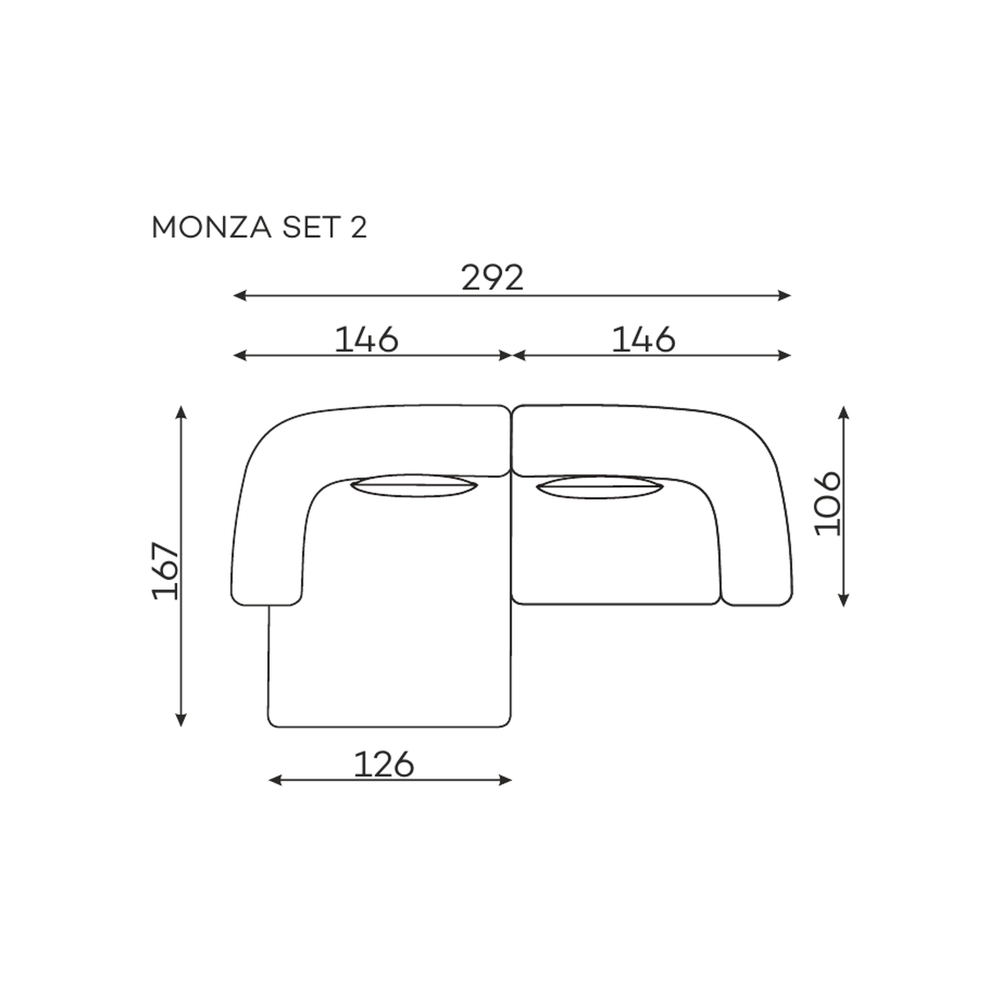 Monza – narożnik modułowy