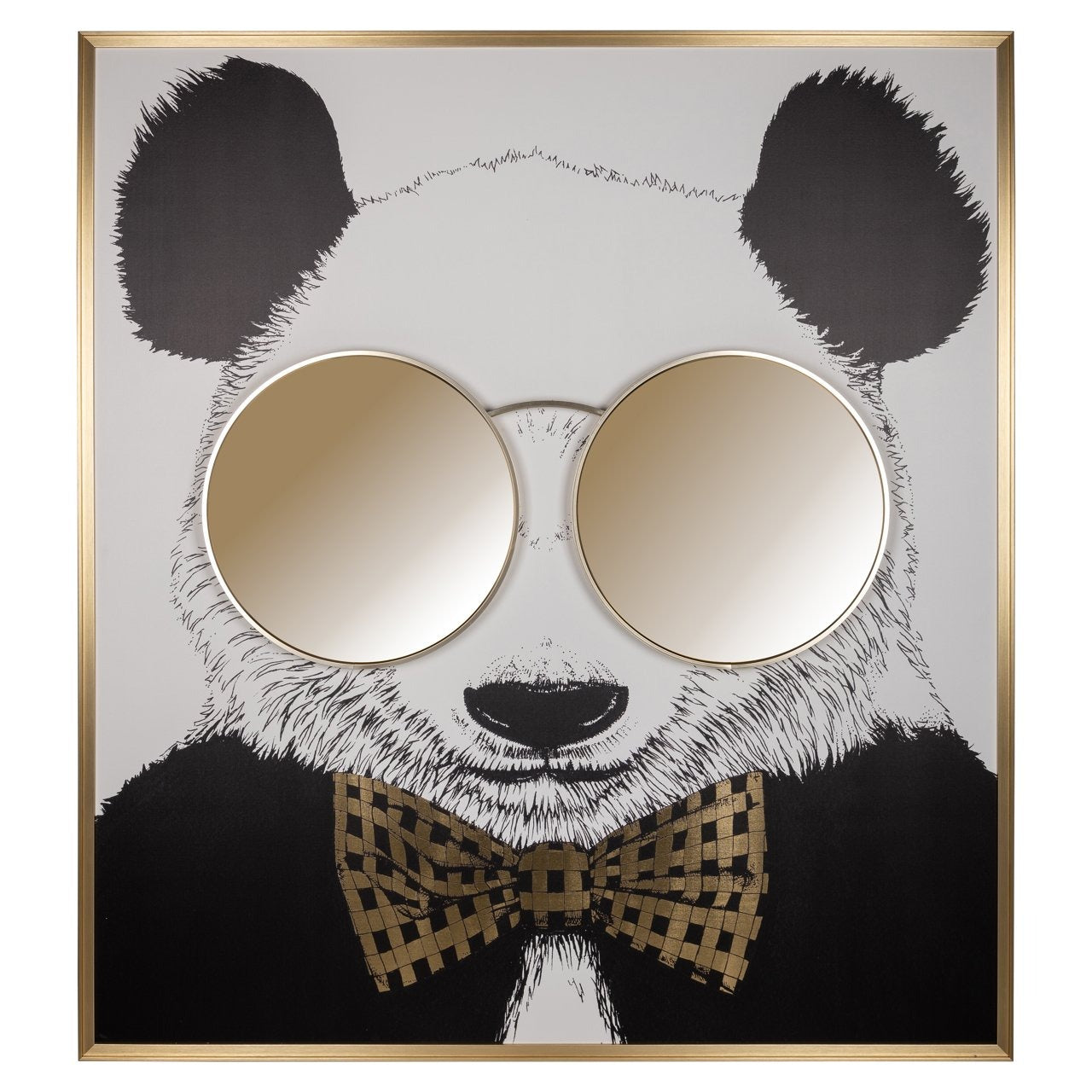 Obraz dekoracyjny Panda czarno-złoty - Richmond Interiors