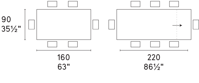 Stół rozkładany Alpha 160–220 cm Calligaris