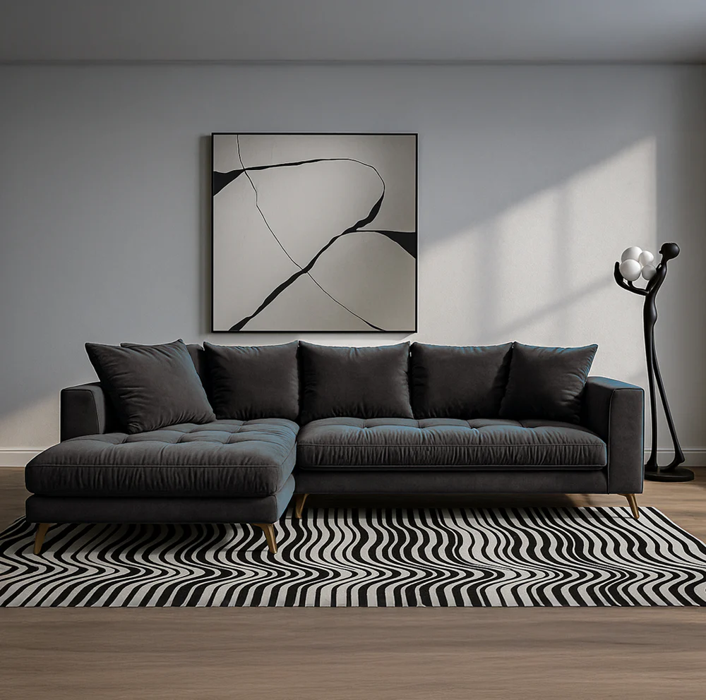 Dywan Draft Black – Carpet Decor