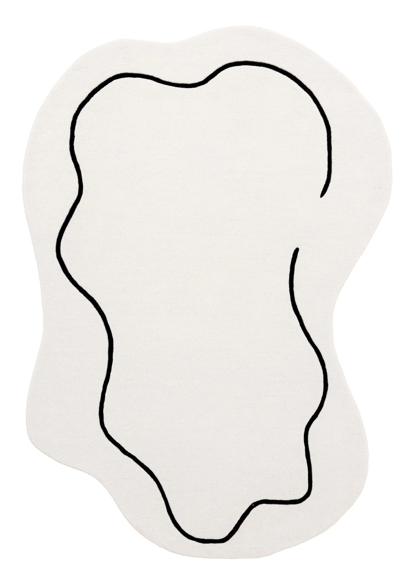 Dywan Loop Ivory nieregularny wełniany
