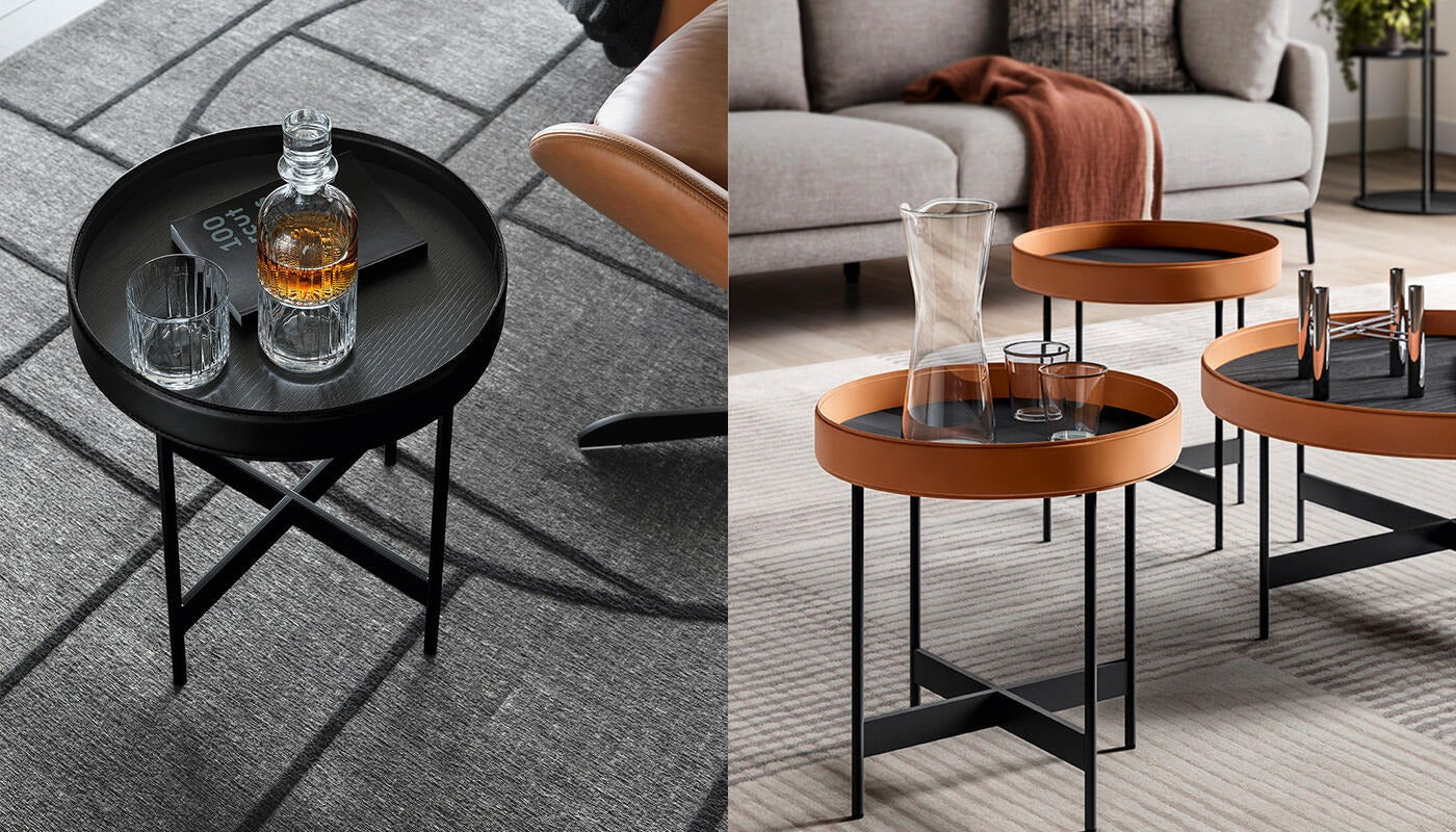 Stolik pomocniczy Arena Ø42 cm z tacą Calligaris