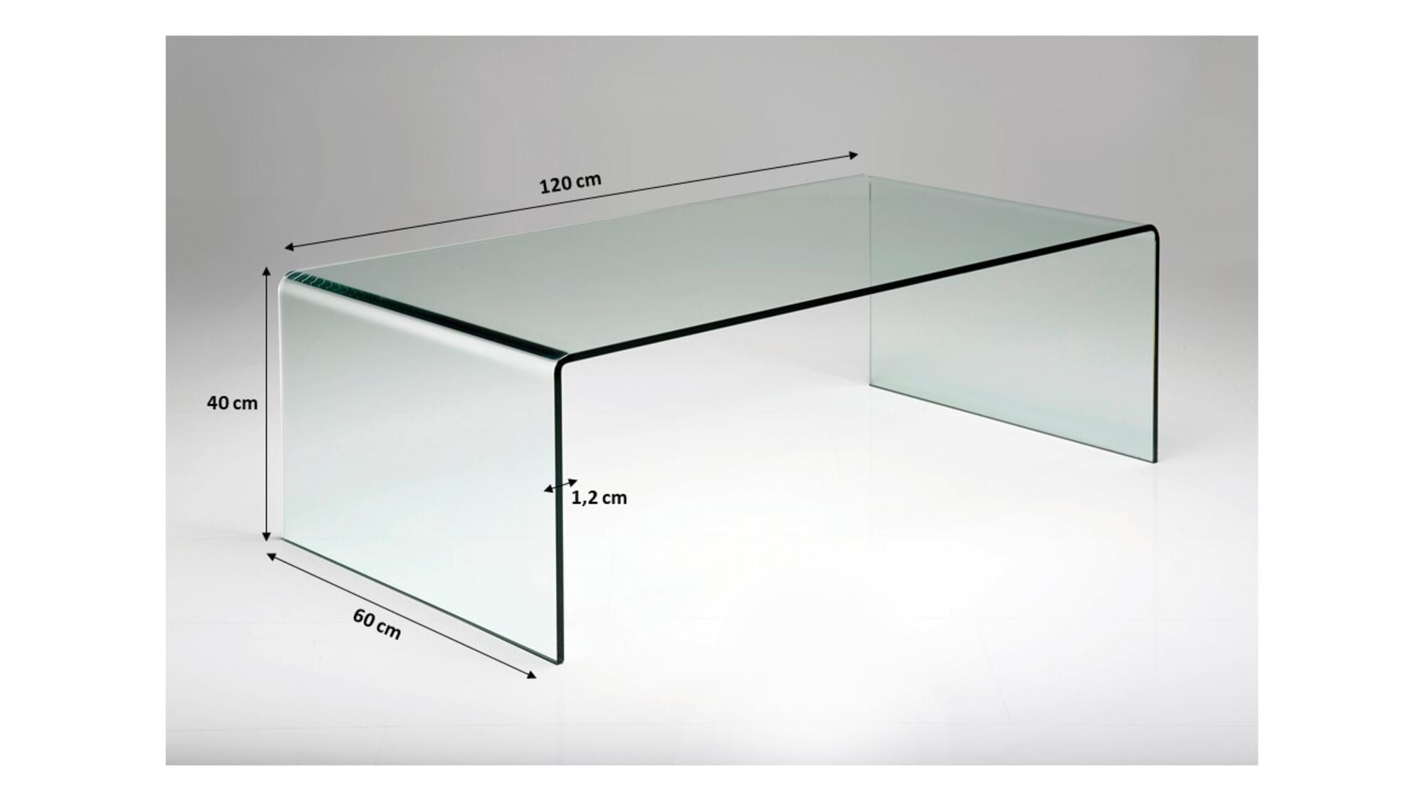Clear Club – stolik kawowy 120 × 60 cm