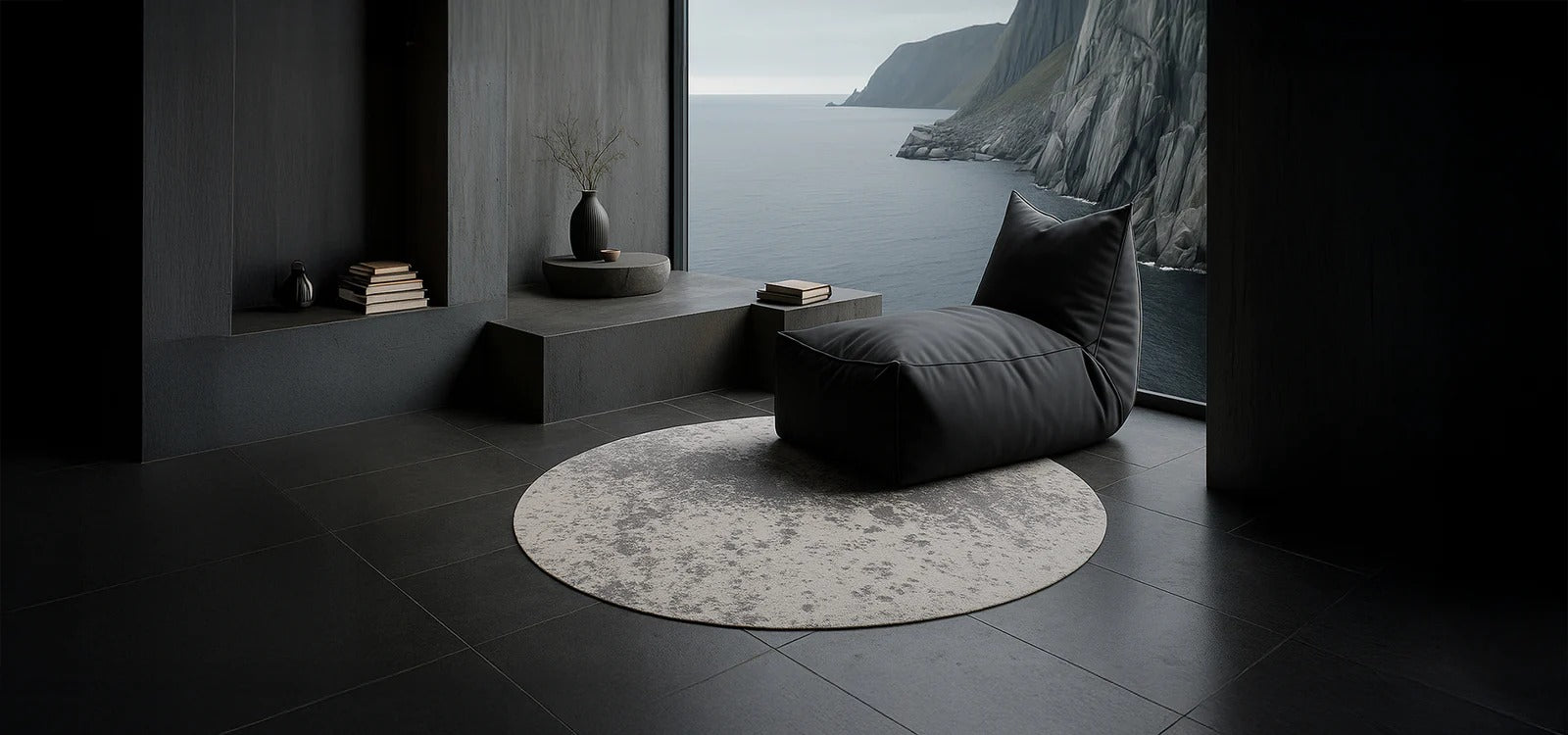 Dywan okrągły Moon Light Gray – Carpet Decor
