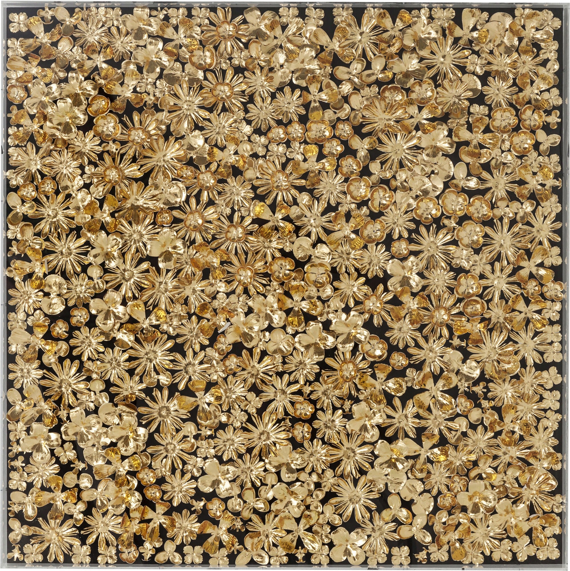 Dekoracja ścienna Gold Flower złota 120×120 – Kare Design