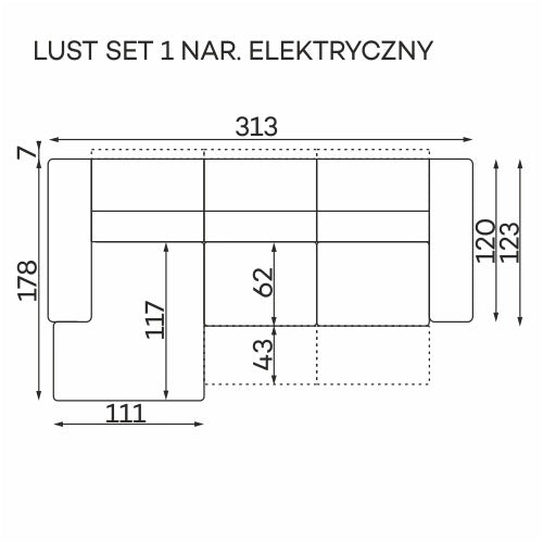 Lust – narożnik modułowy