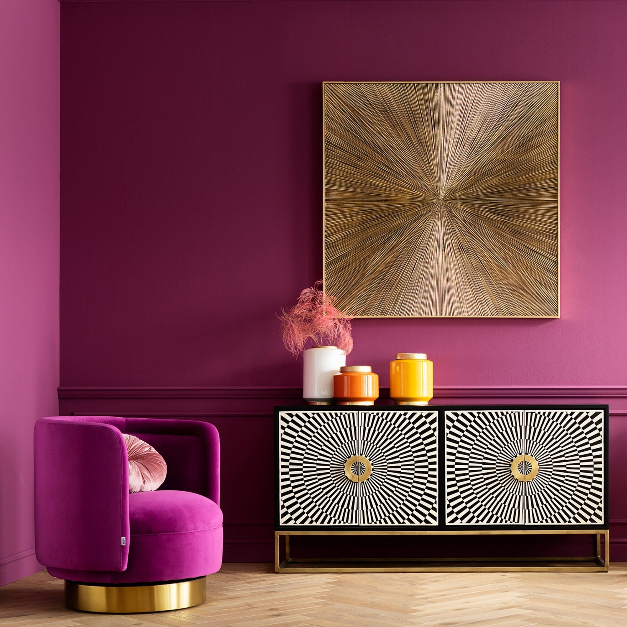 Dekoracja ścienna Illumino złota 120×120 – Kare Design