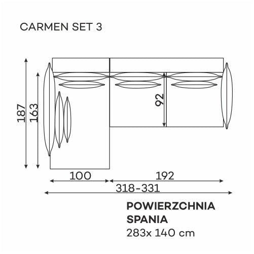 Carmen – narożnik modułowy, pozostałe konfiguracje – zdjęcie 21