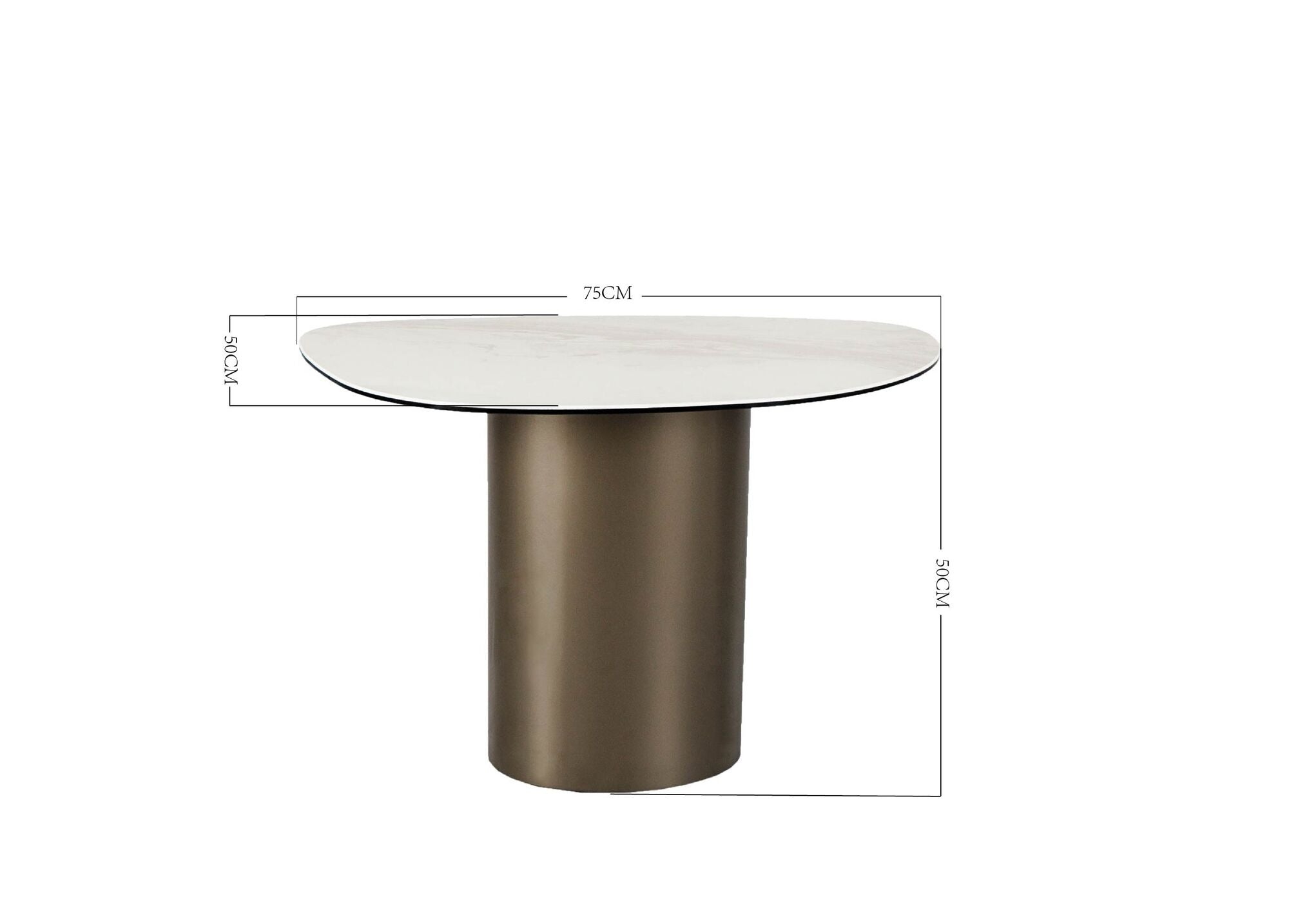 Paso – stolik pomocniczy 75 × 50 cm