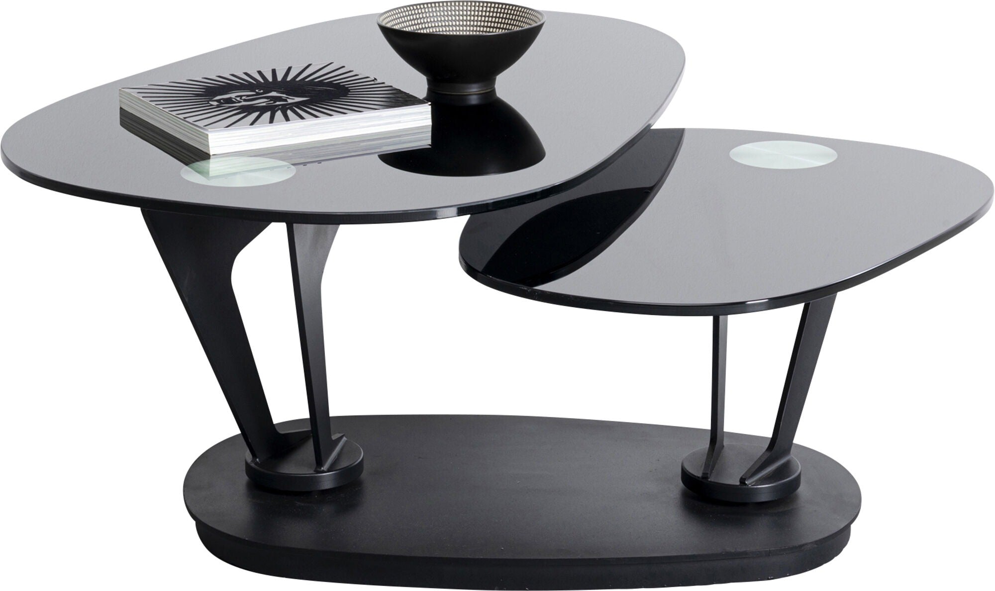 Franklin – stolik kawowy czarny 150 × 58 cm