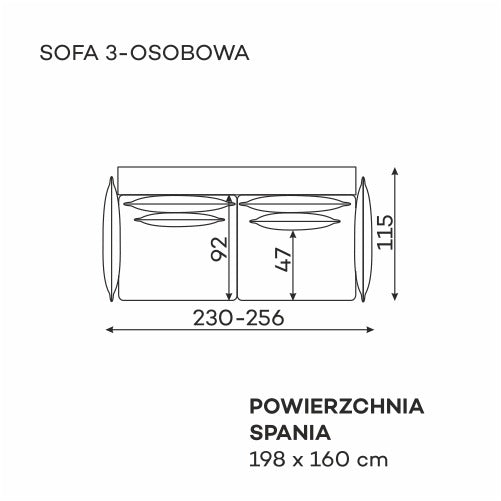 Carmen – sofa 3-osobowa z funkcją spania – zdjęcie 14