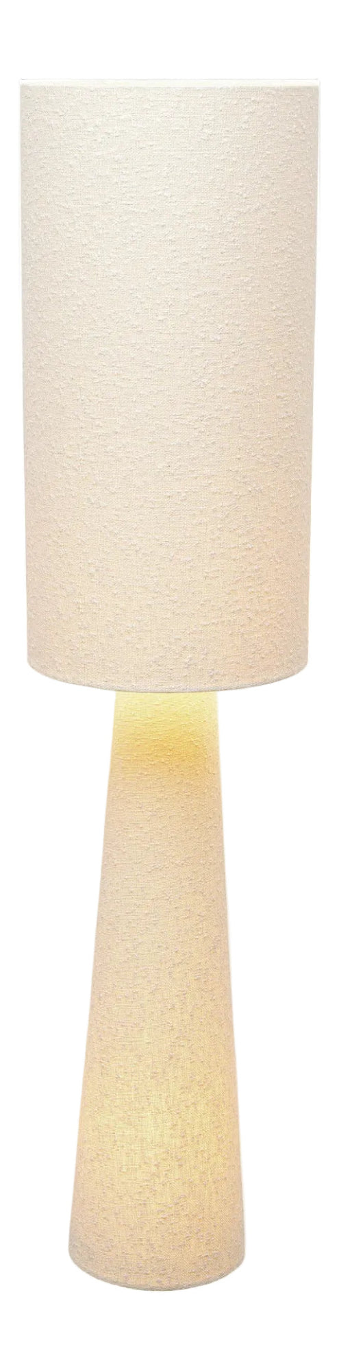 Lampa podłogowa Bouclé beżowa lniana 130 cm