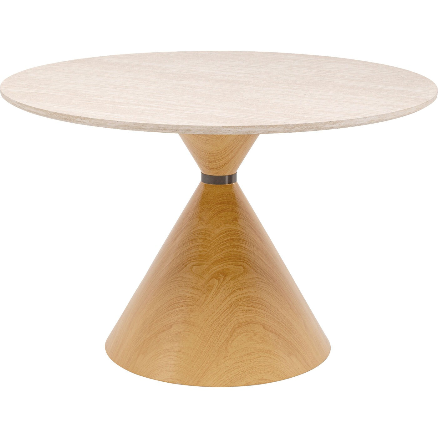 Cono Travertin Oak Ø120 cm – stół jadalniany
