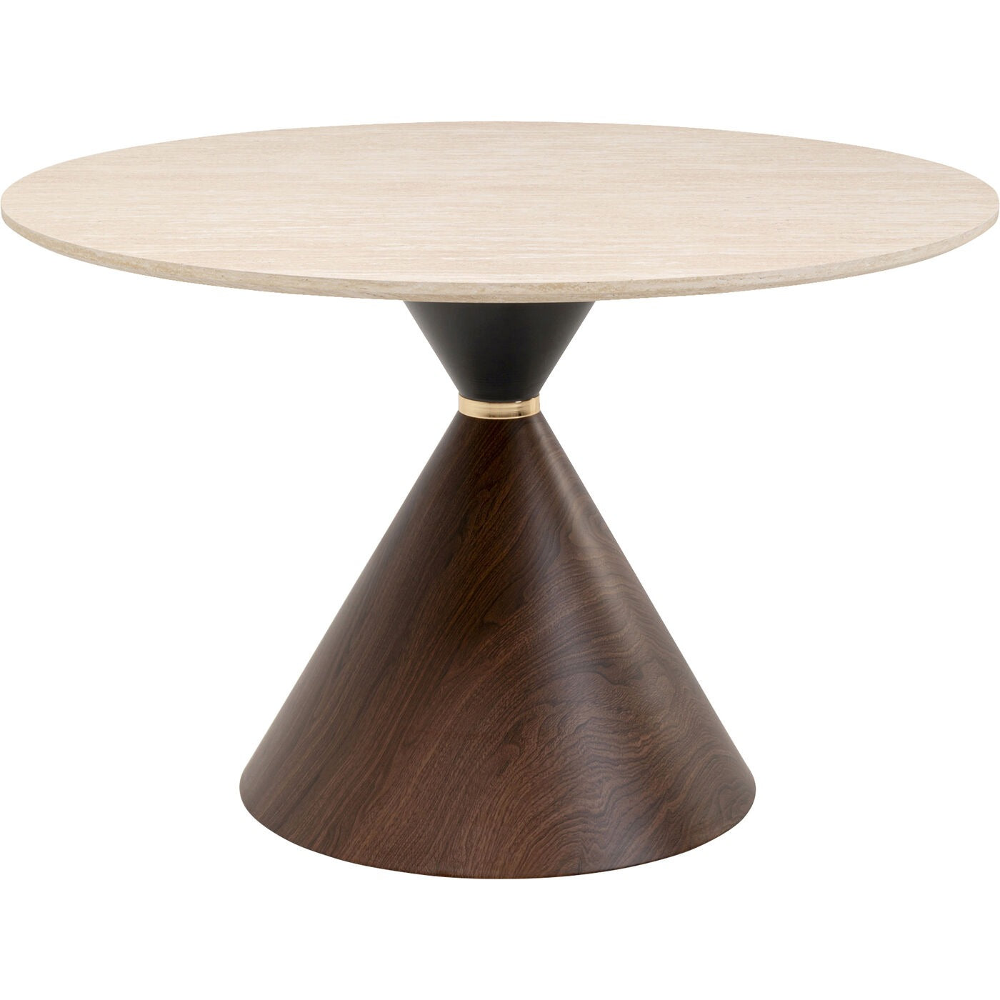 Cono Travertin Walnut Ø120 cm – stół jadalniany