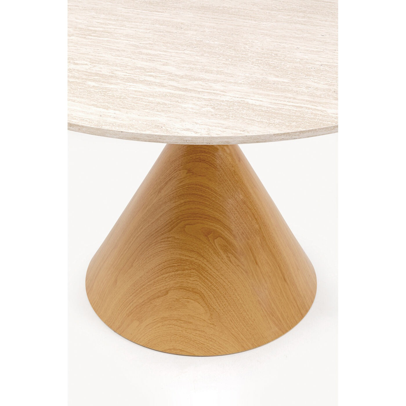 Cono Travertin Oak Ø120 cm – stół jadalniany