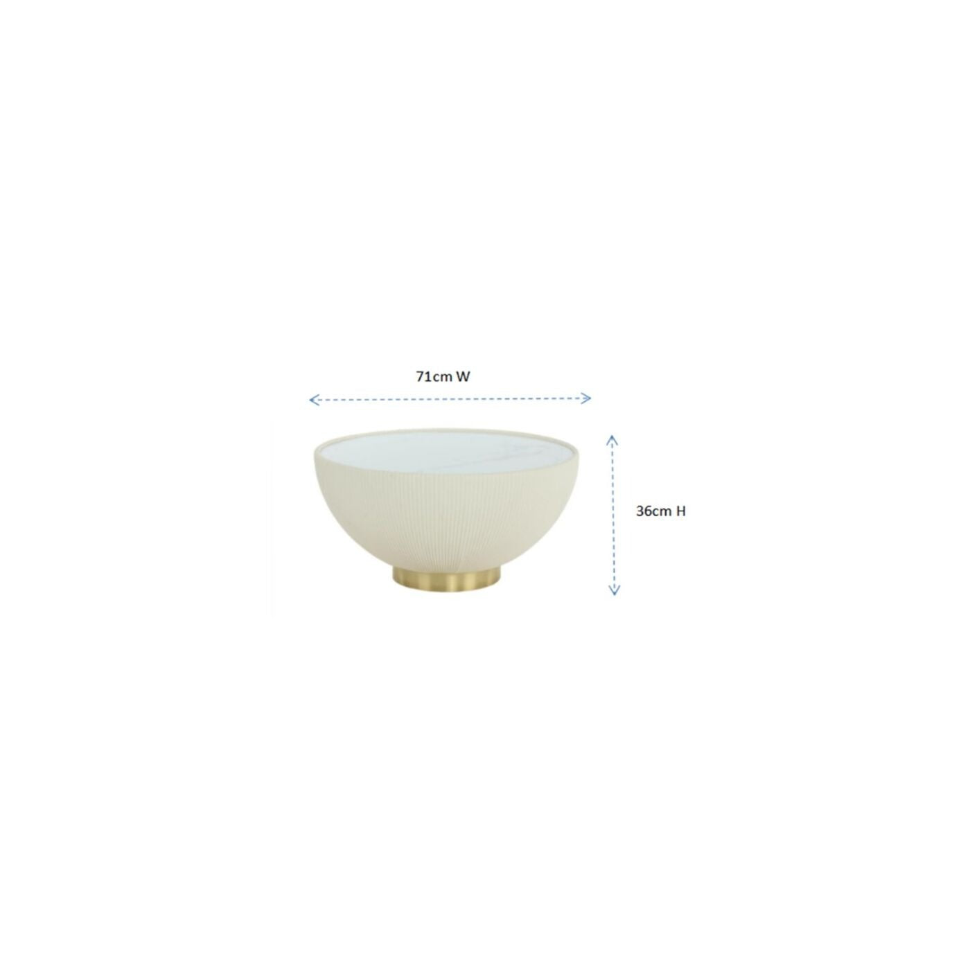 Endless Vegas White Ø71 cm – stolik kawowy