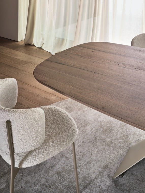 Stół Axiom 200/248/300 cm z blatem z litego dębu Calligaris