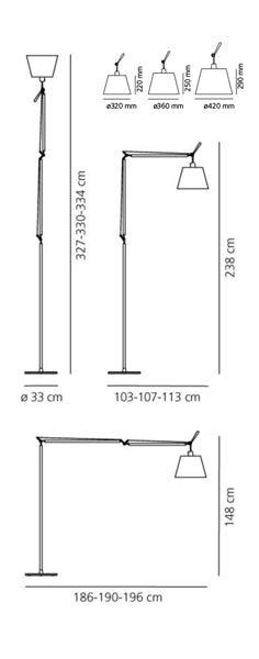 Lampa podłogowa Tolomeo Mega Floor 42 – Artemide