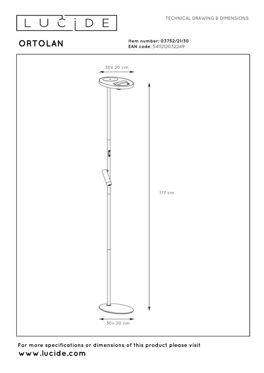 Lampa podłogowa Ortolan – Lucide