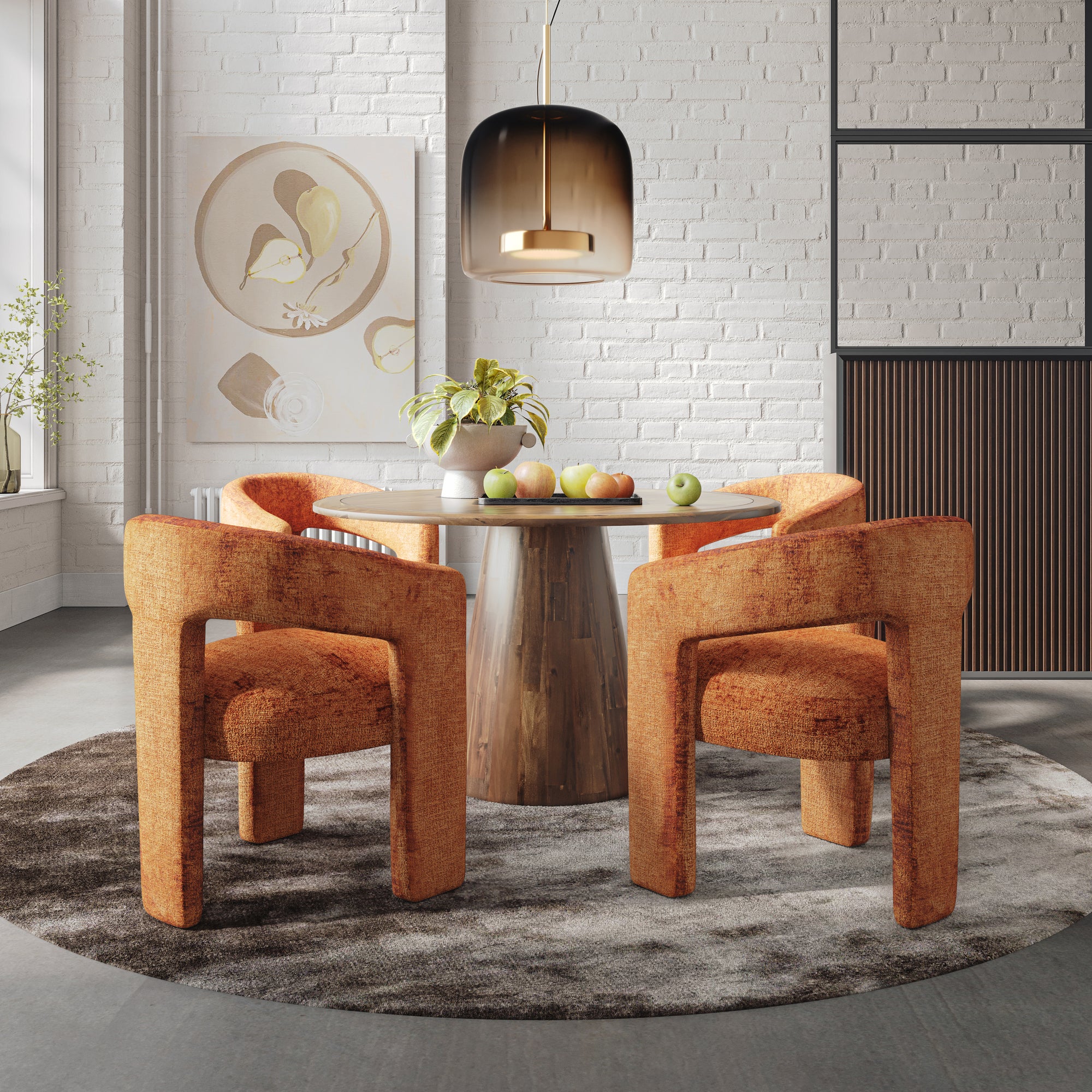 Stół okrągły Avola 127 cm – orzechowy Livin Hill – zdjęcie 12