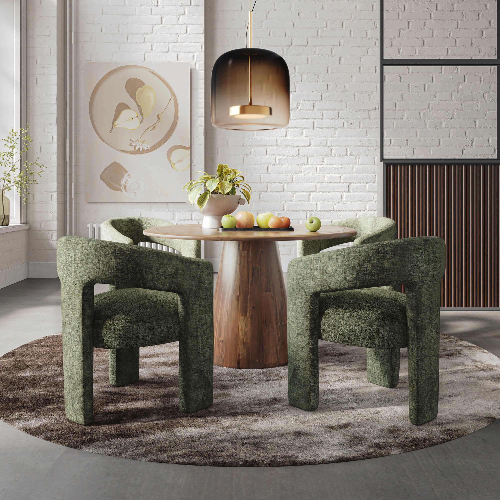 Stół okrągły Avola 127 cm – orzechowy Livin Hill – zdjęcie 13