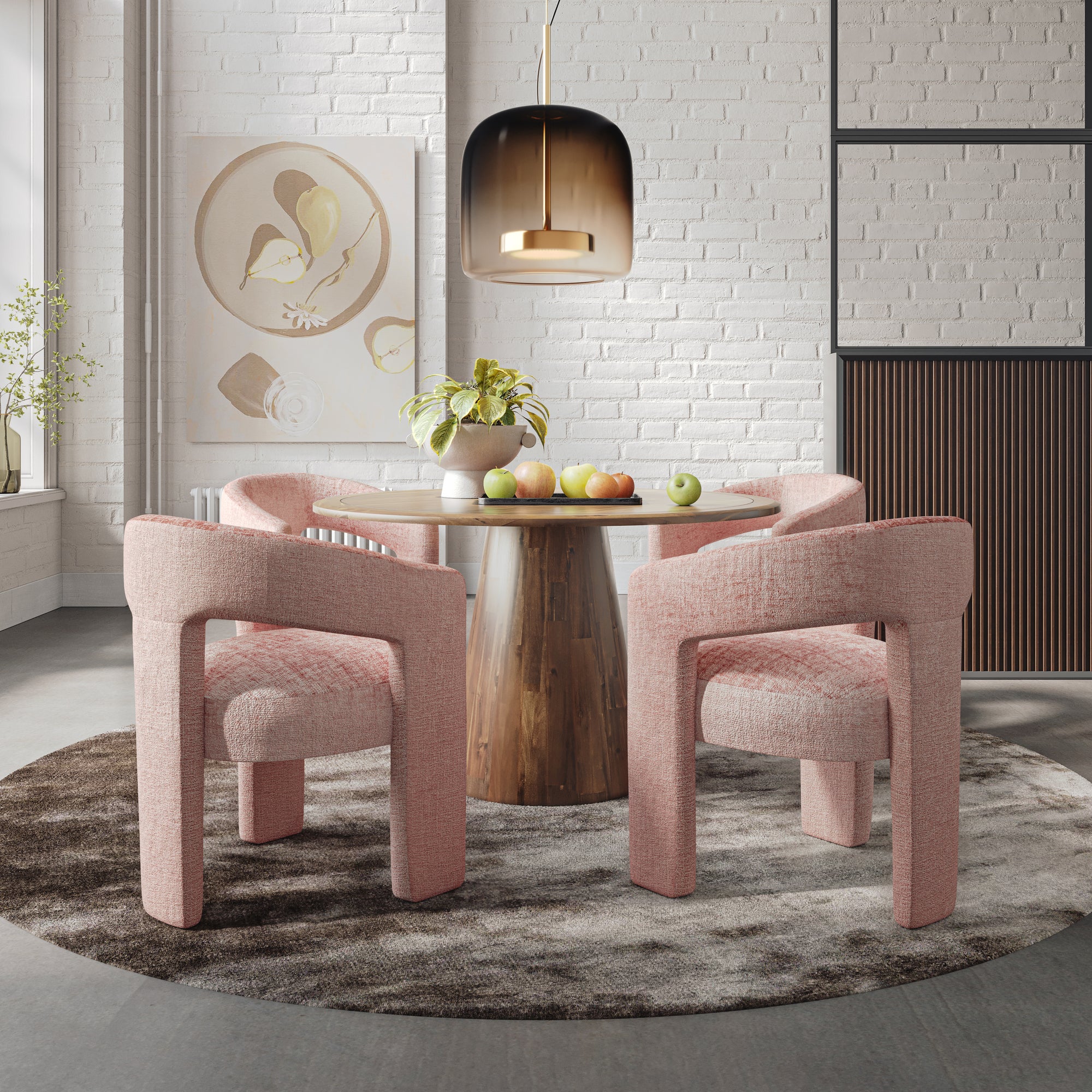 Stół okrągły Avola 127 cm – orzechowy Livin Hill – zdjęcie 11