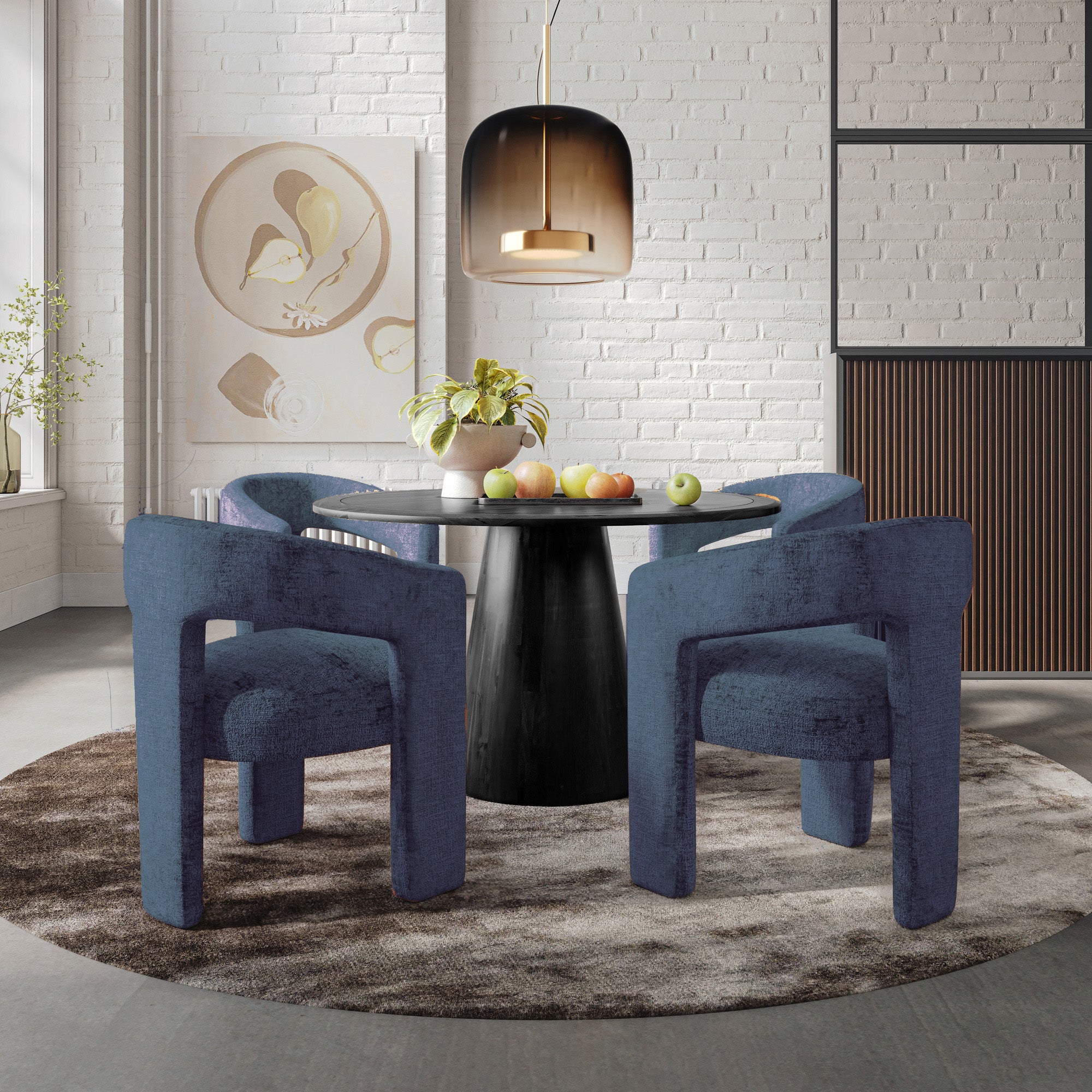 Stół okrągły Avola 127 cm – orzechowy Livin Hill – zdjęcie 16