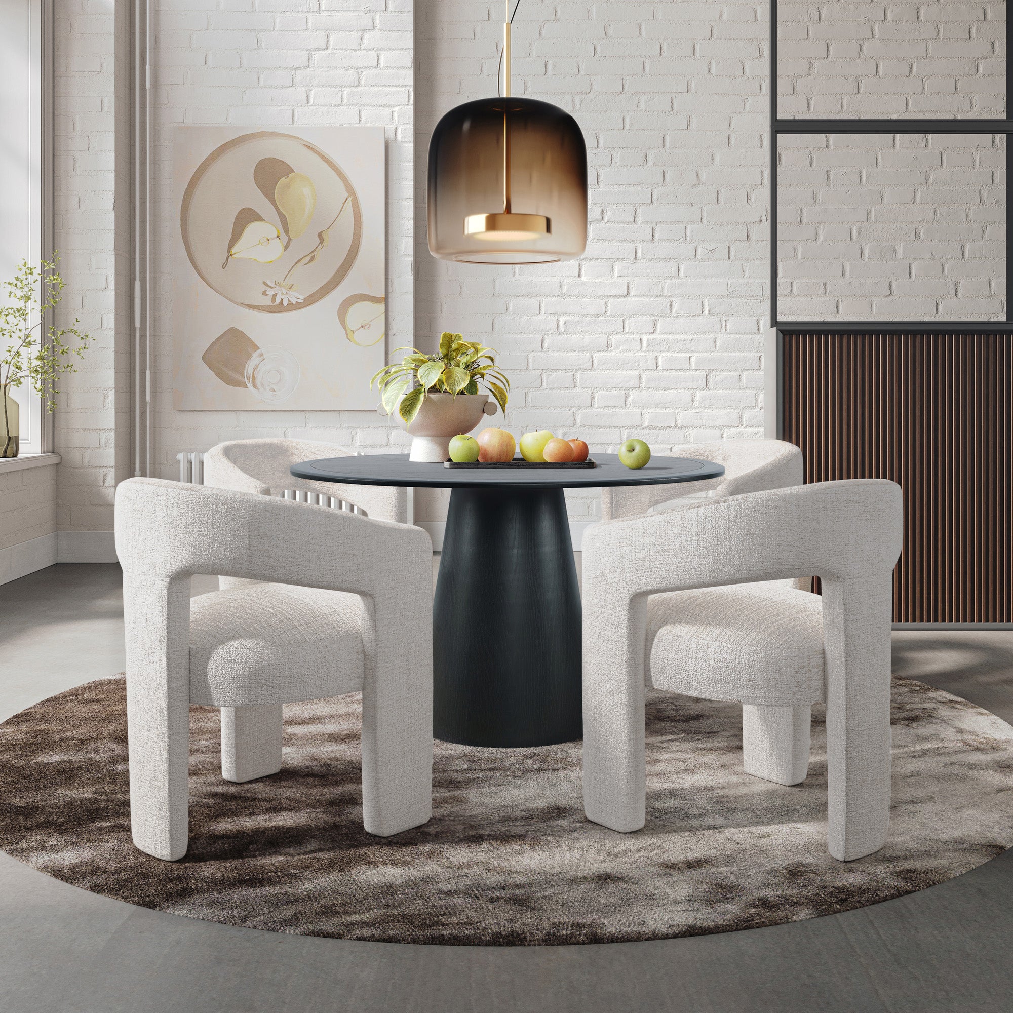 Stół okrągły Avola 127 cm – orzechowy Livin Hill – zdjęcie 17