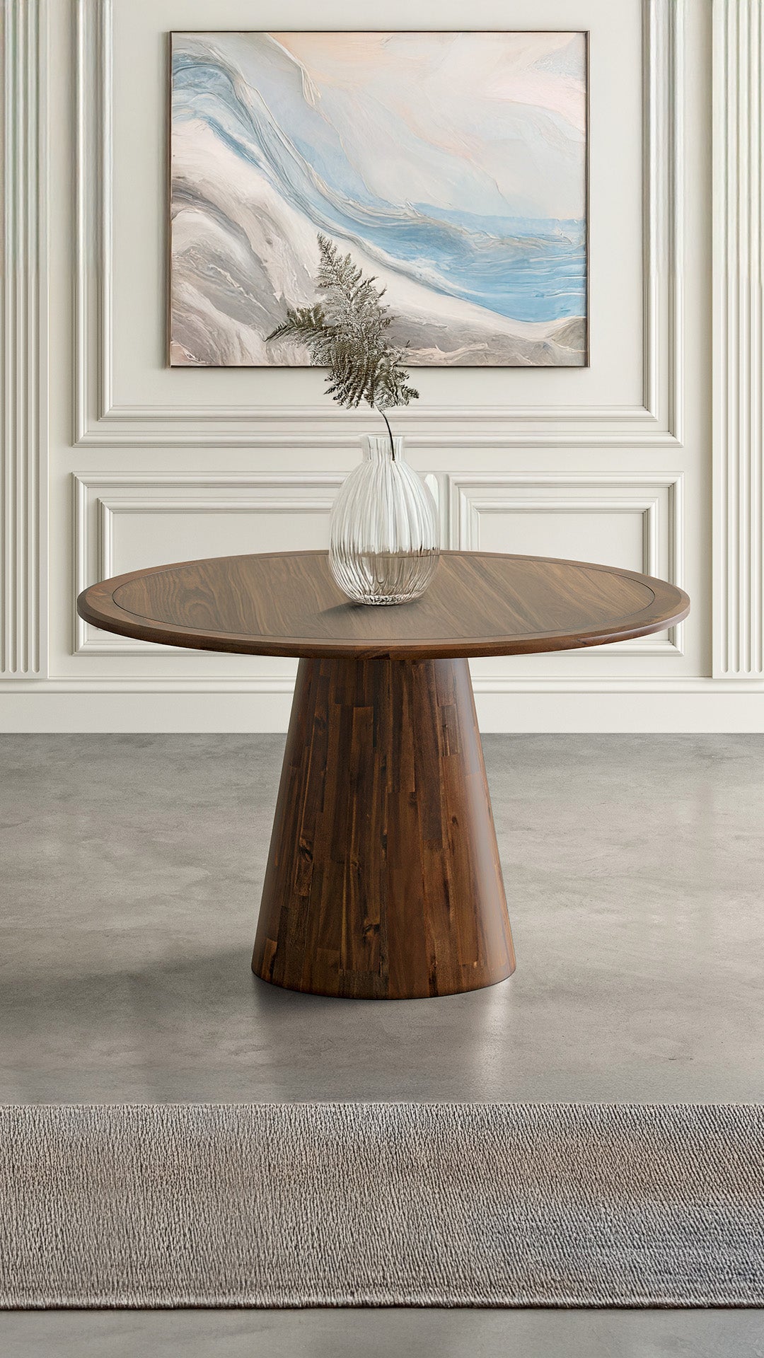 Stół okrągły Avola 127 cm – orzechowy Livin Hill – zdjęcie 7