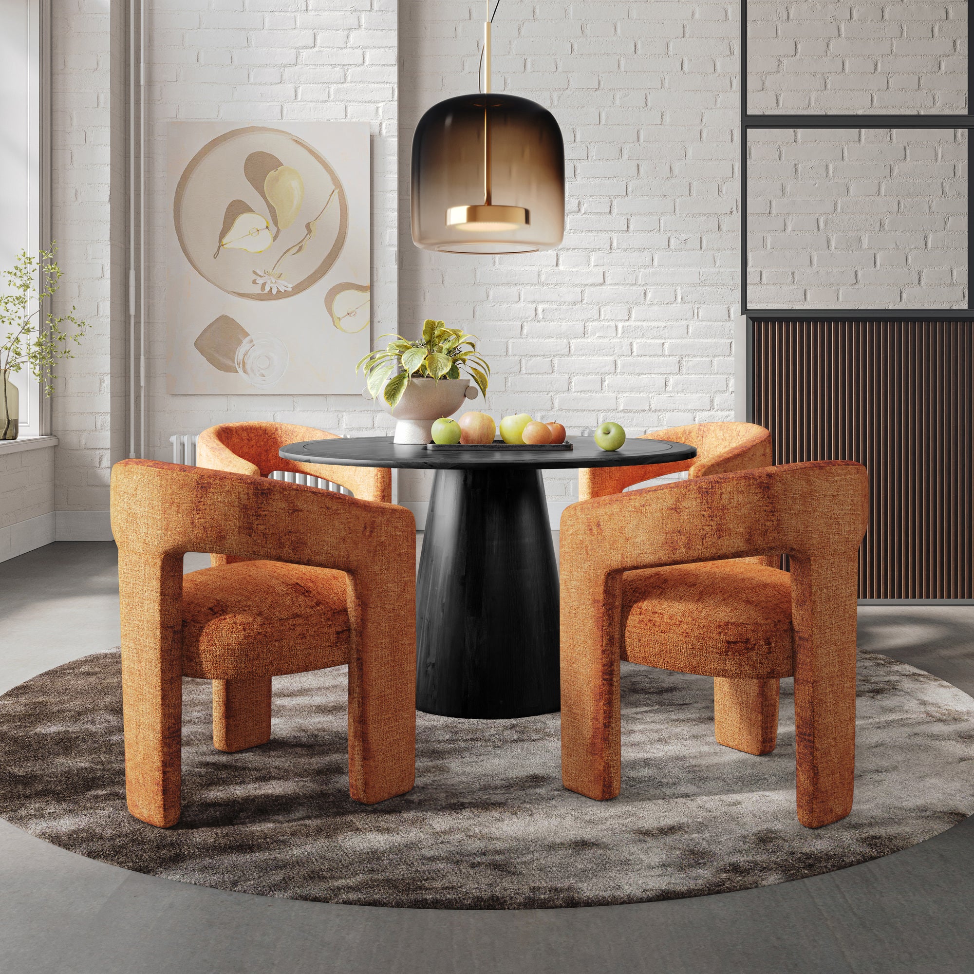 Stół okrągły Avola 127 cm – czarny Livin Hill – zdjęcie 7