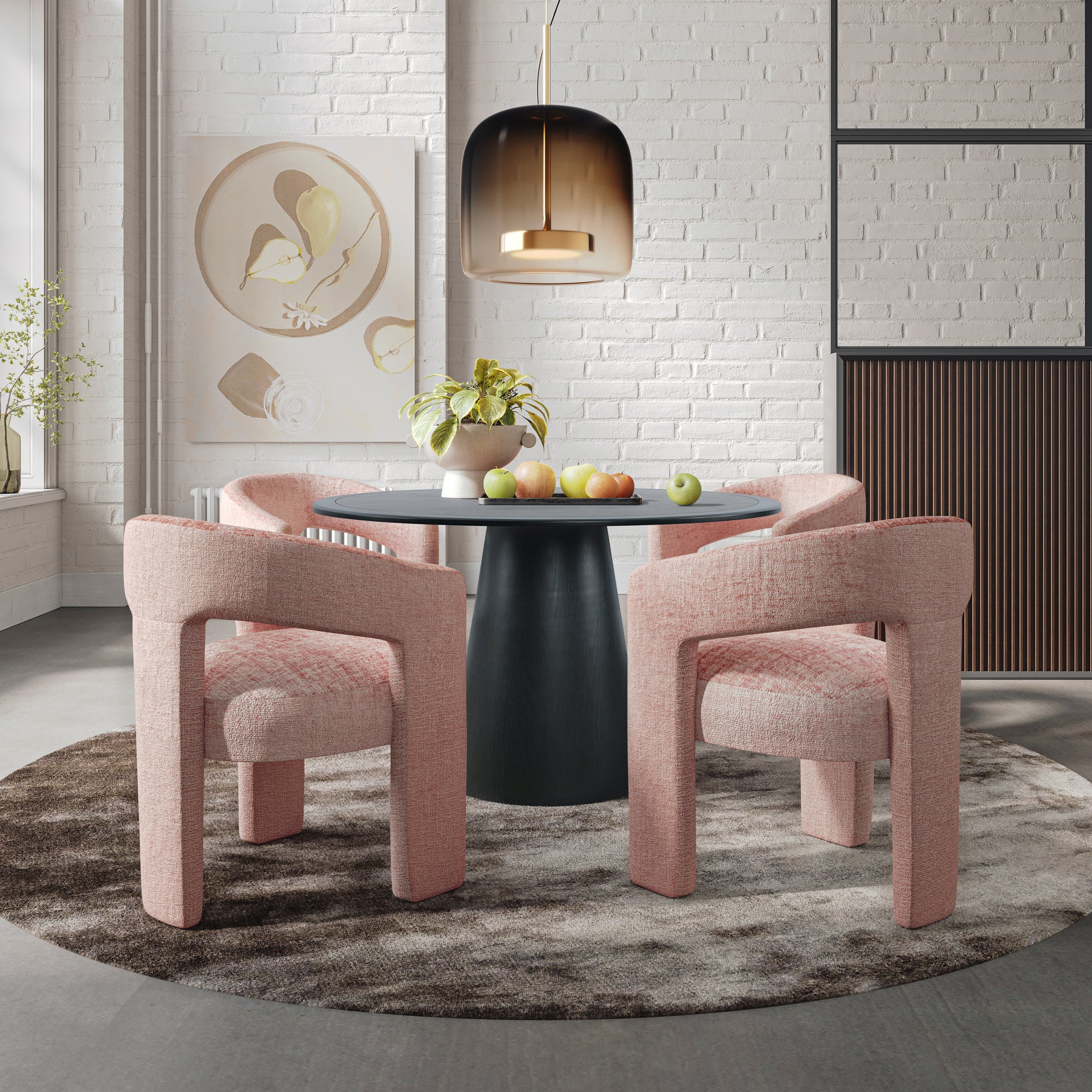 Stół okrągły Avola 127 cm – czarny Livin Hill – zdjęcie 8