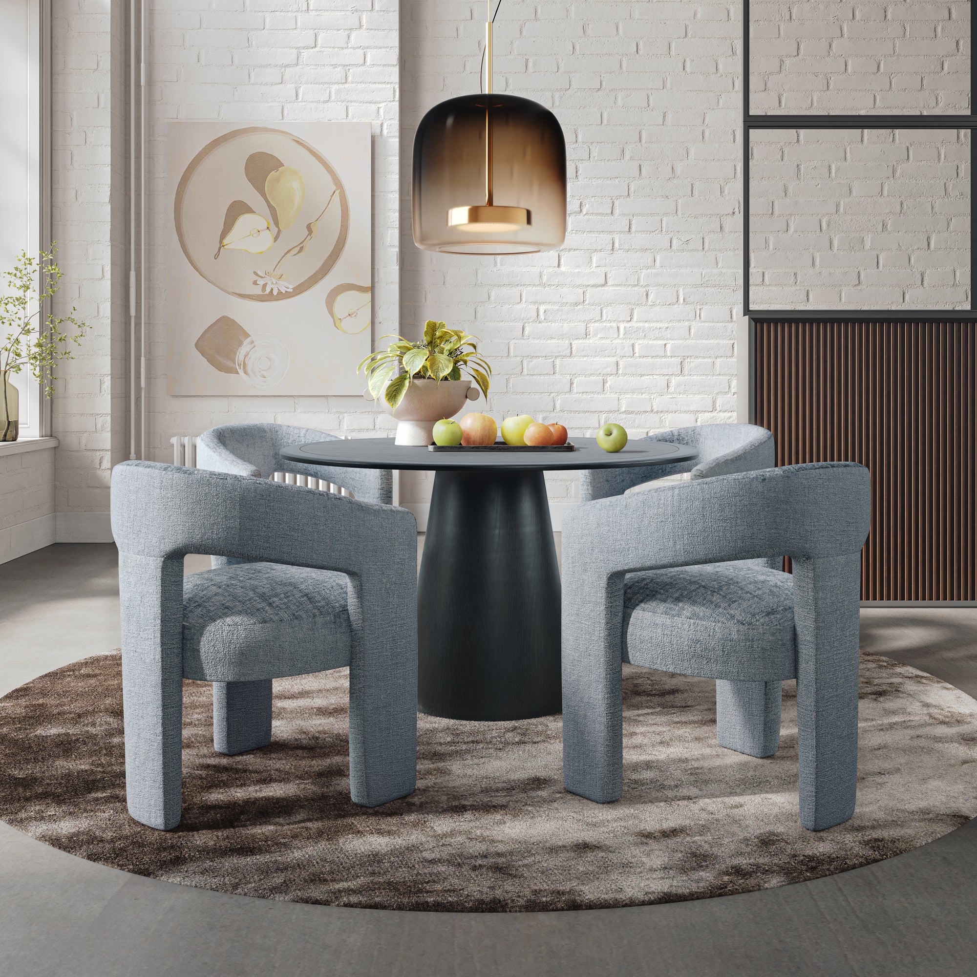 Stół okrągły Avola 127 cm – czarny Livin Hill – zdjęcie 9