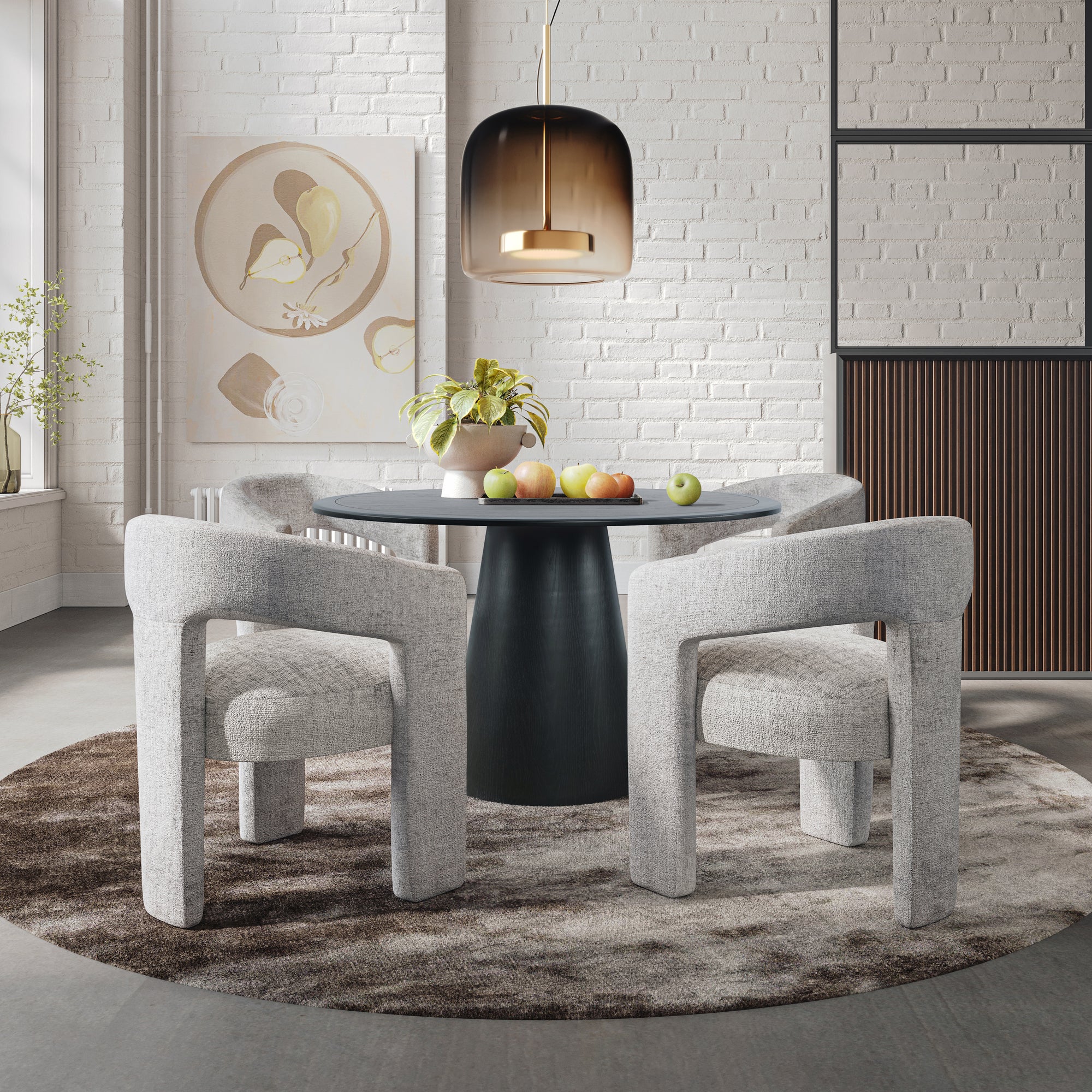 Stół okrągły Avola 127 cm – czarny Livin Hill – zdjęcie 11