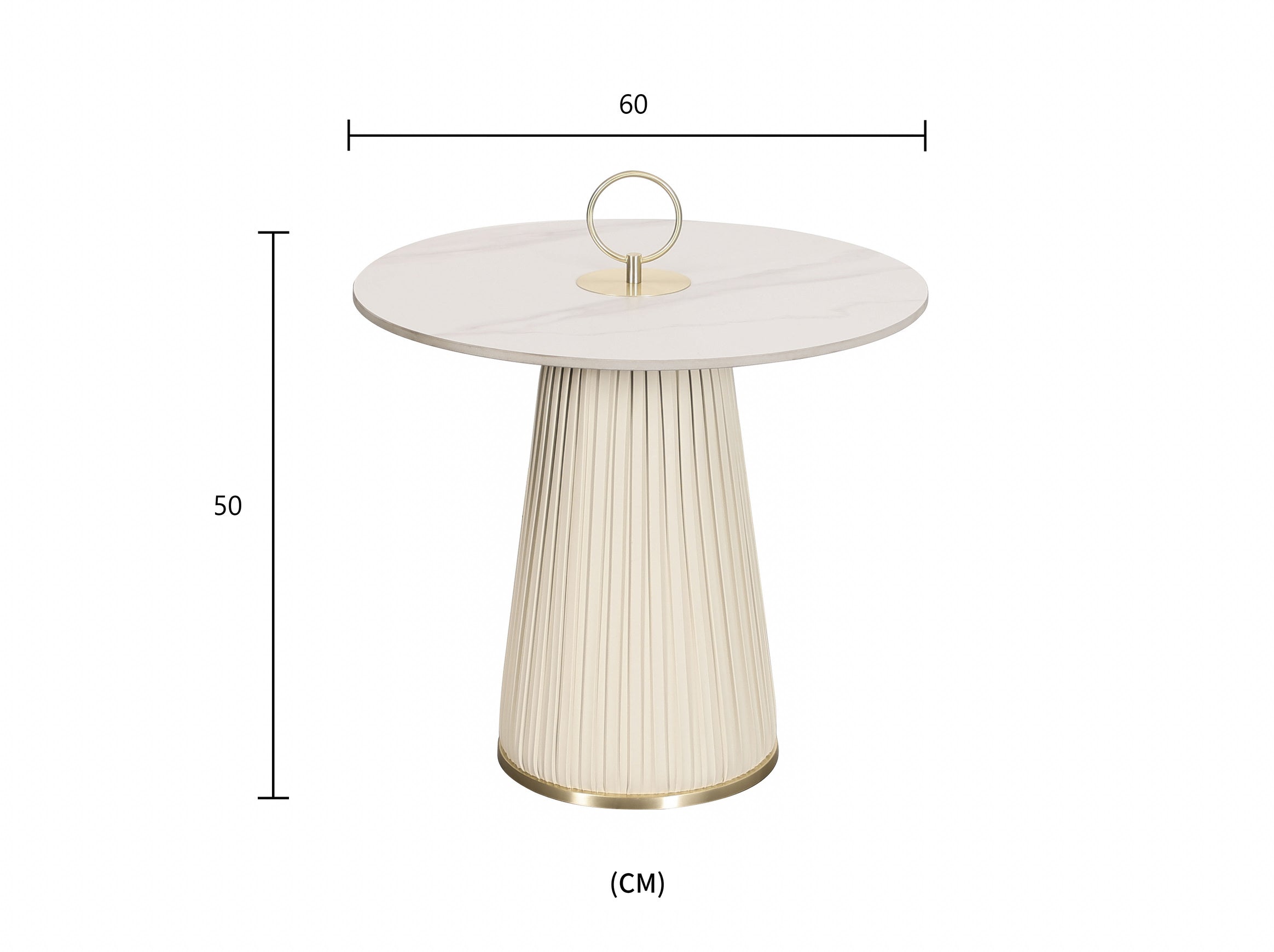 Stolik pomocniczy Modig 60 cm – biały Livin Hill – zdjęcie 8
