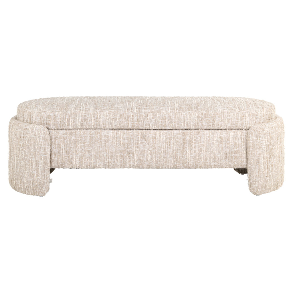 Ławka Kupidyn beżowa Angora ze schowkiem – Richmond Interiors