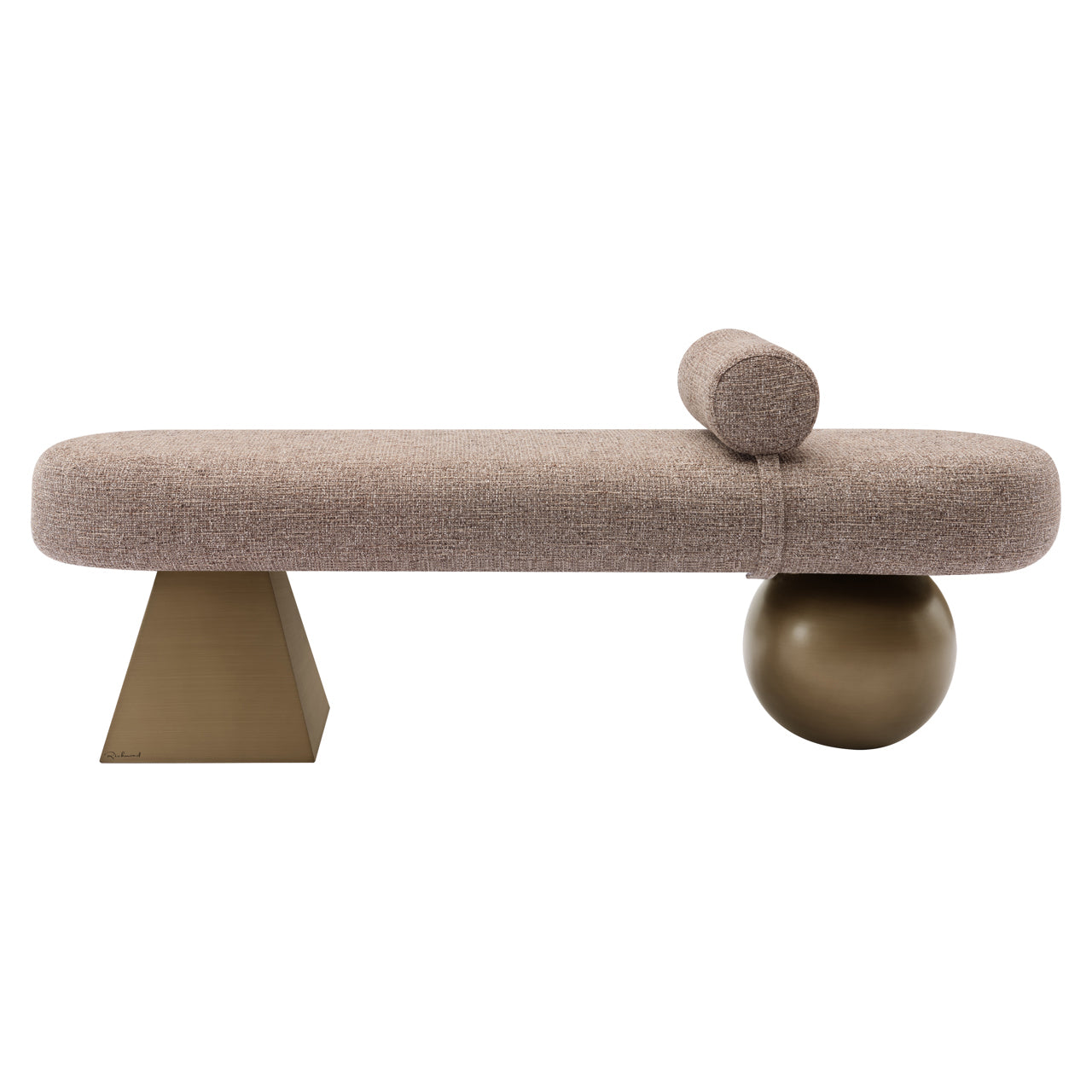Ławka Alexander Jones brązowy tweed ognioodporny Geneva – Richmond Interiors