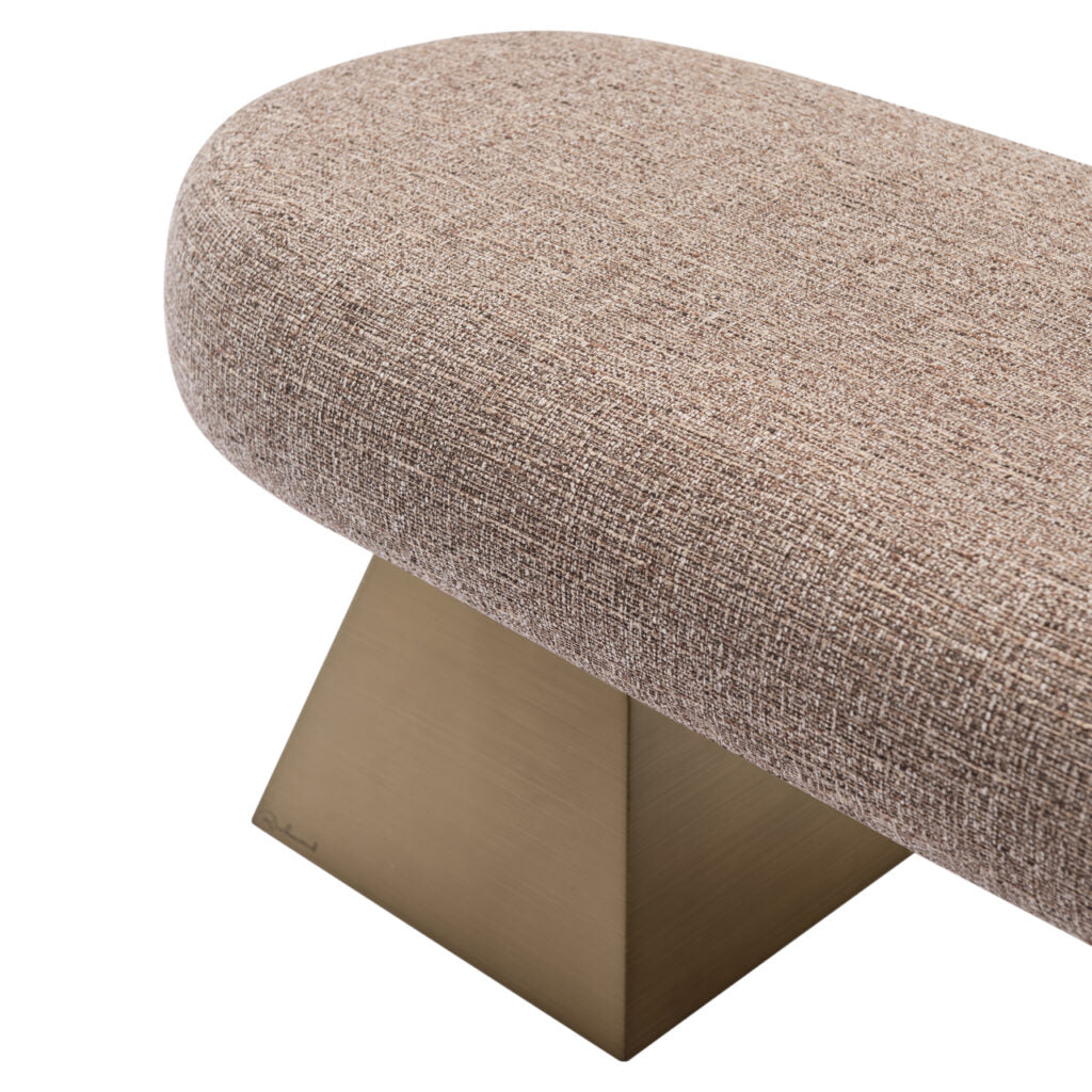 Ławka Alexander Jones brązowy tweed ognioodporny Geneva – Richmond Interiors