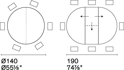 Stół rozkładany Cyclone – Calligaris