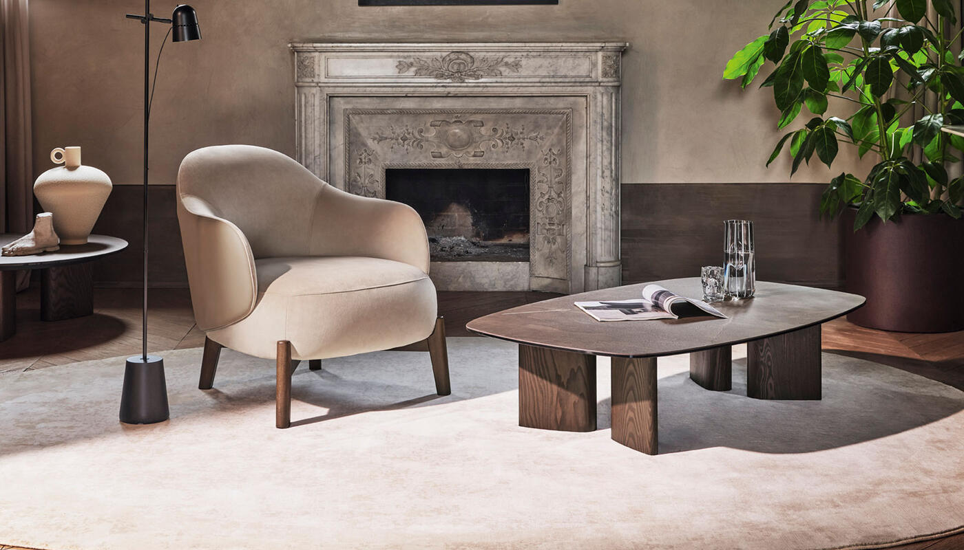 Stolik kawowy Sandy 130 × 80 cm, wysokość 38,5 cm Calligaris