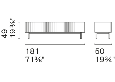 Komoda RTV Stripes 181 cm Calligaris