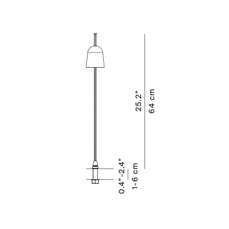 Ascent fixing pin – rysunek wymiarowy – Luceplan