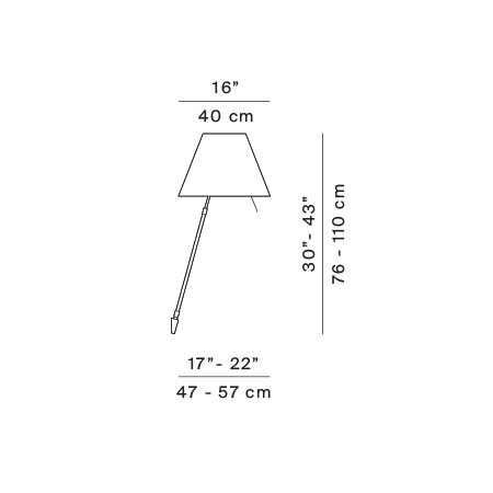 Costanza telescopic – rysunek wymiarowy – Luceplan