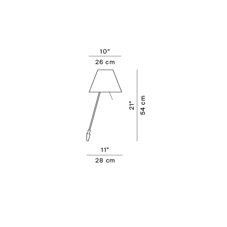 Costanzina – rysunek wymiarowy – Luceplan