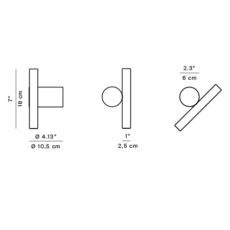 Doi – rysunek wymiarowy – Luceplan