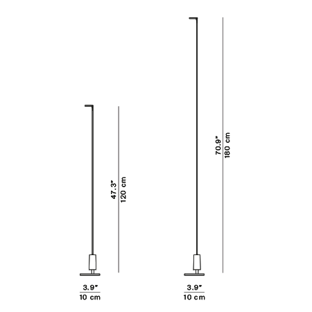Flia 120 cm – rysunek wymiarowy – Luceplan